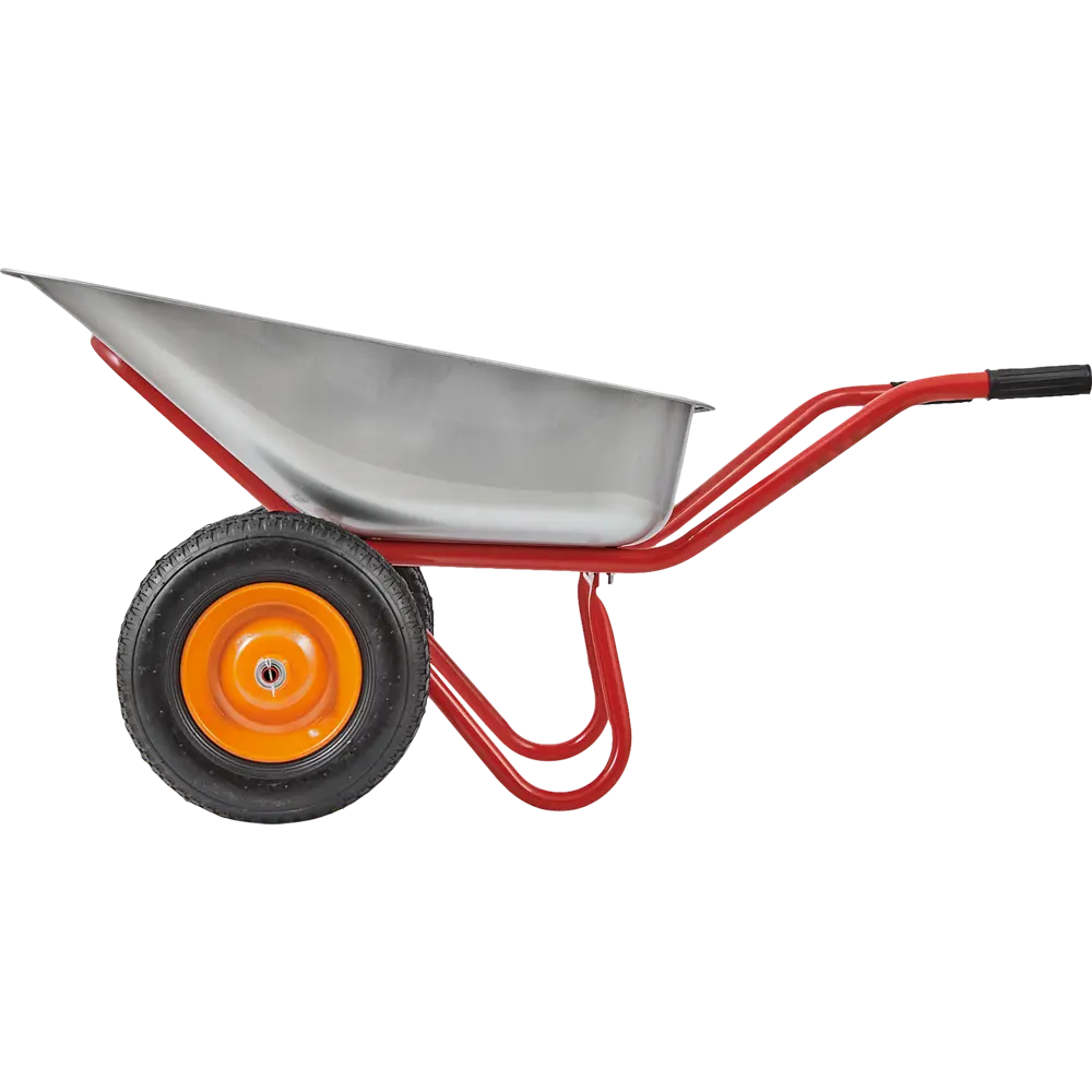 Тачка садовая двухколёсная усиленная 320 кг 90 л СТРОЙМАШ STLM-2168611 - Вид №1