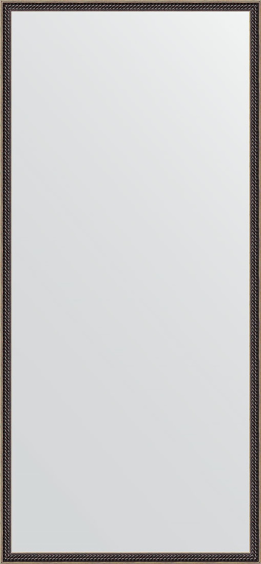 BY 0761 Зеркало в багетной раме - витой махагон 28 mm EVOFORM Definite