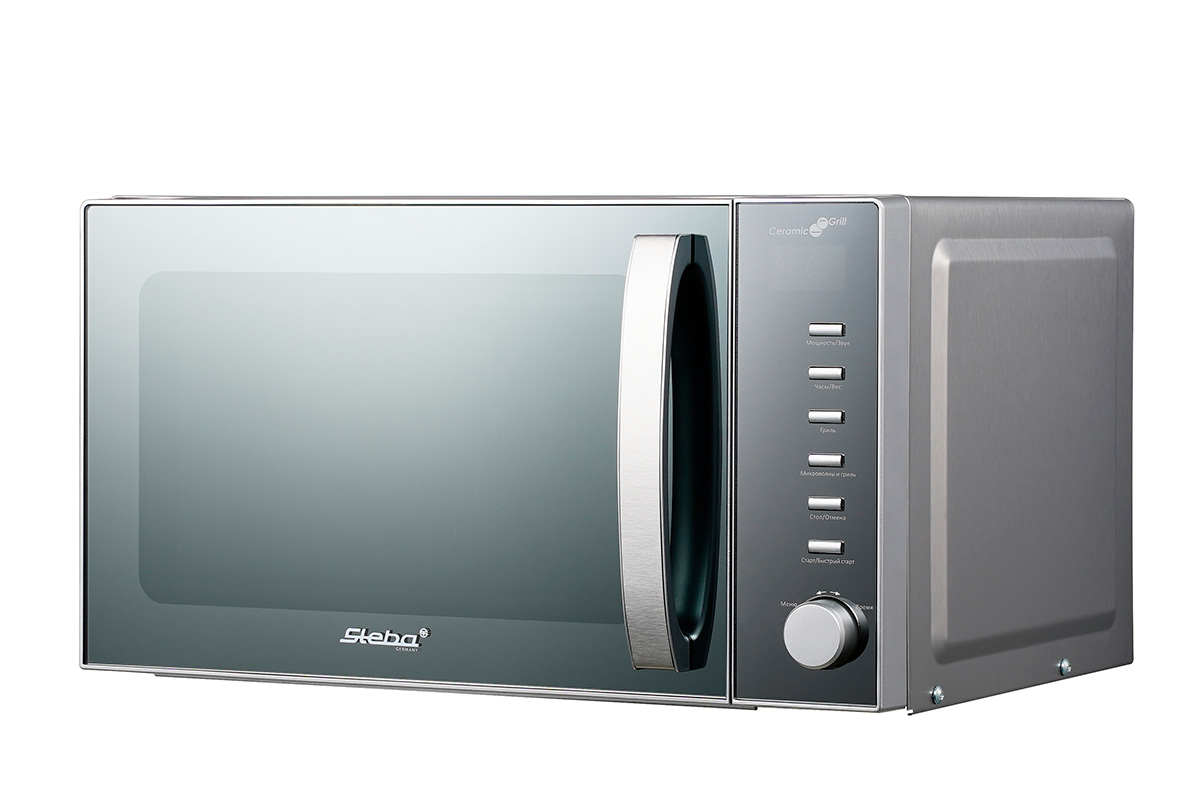 9920424 Микроволновая печь Steba MIC 2140 CERAMIC зеркальный, серебристый STDN-0018520 - Вид №2