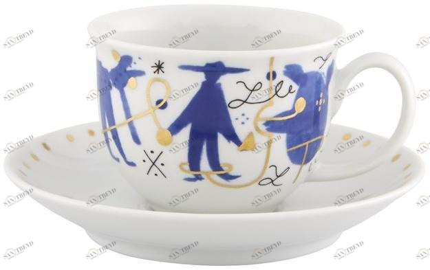 Vista Alegre Фарфоровая кофейная чашка с блюдцем Folkifunki 21127788 