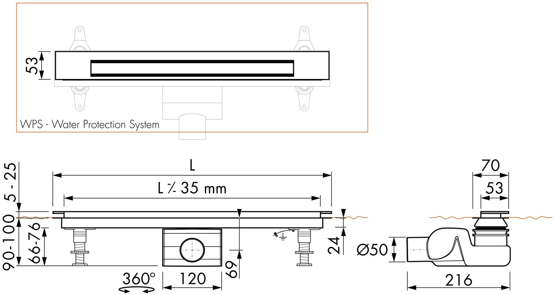 ESS Easy Drain Трап для душа из нержавеющей стали Xs sun-id-1360627 - Вид №9