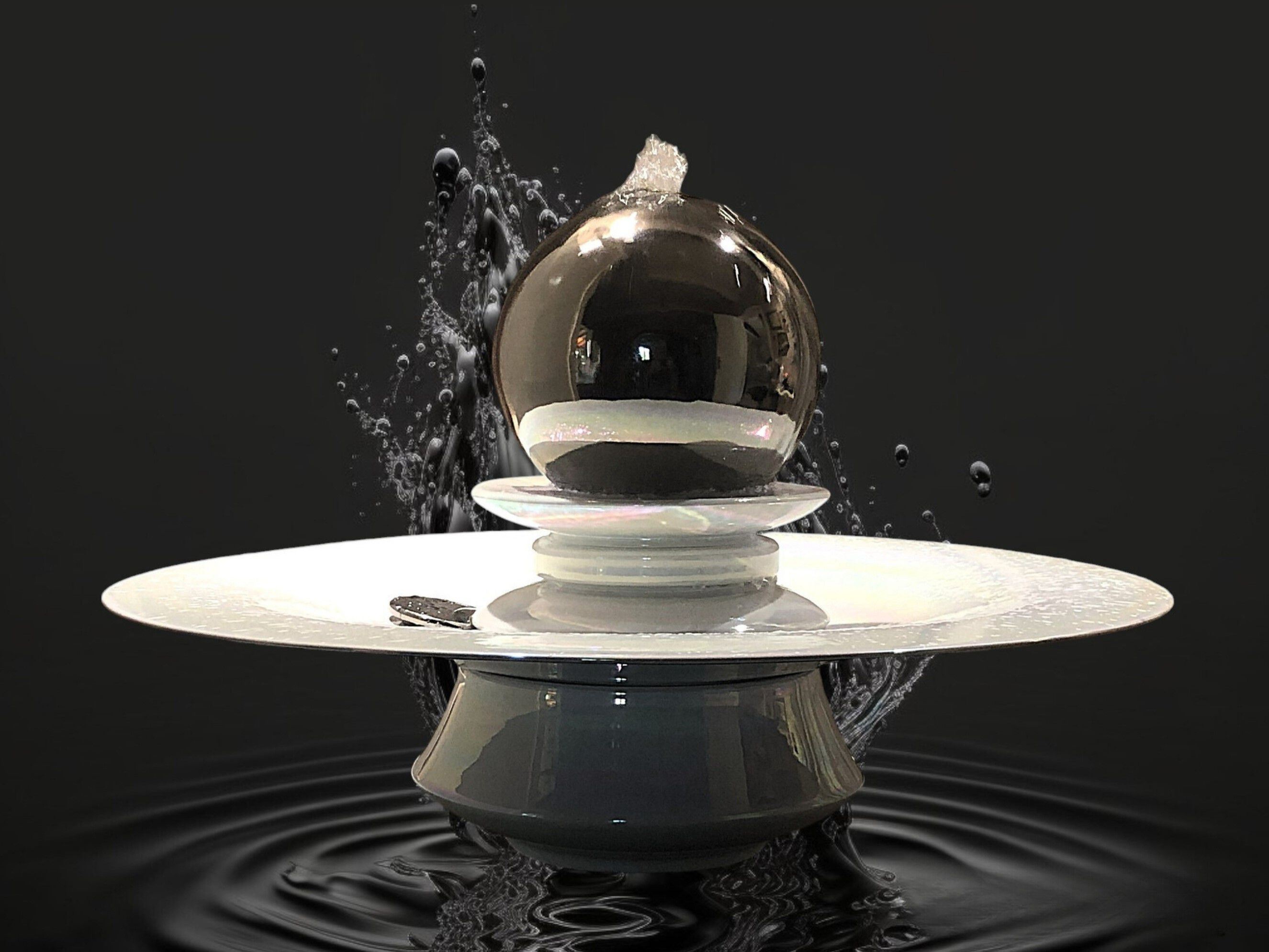 Керамический крытый фонтан с декором ручной работы Muse dell’Abitare вода ARCH-00144835