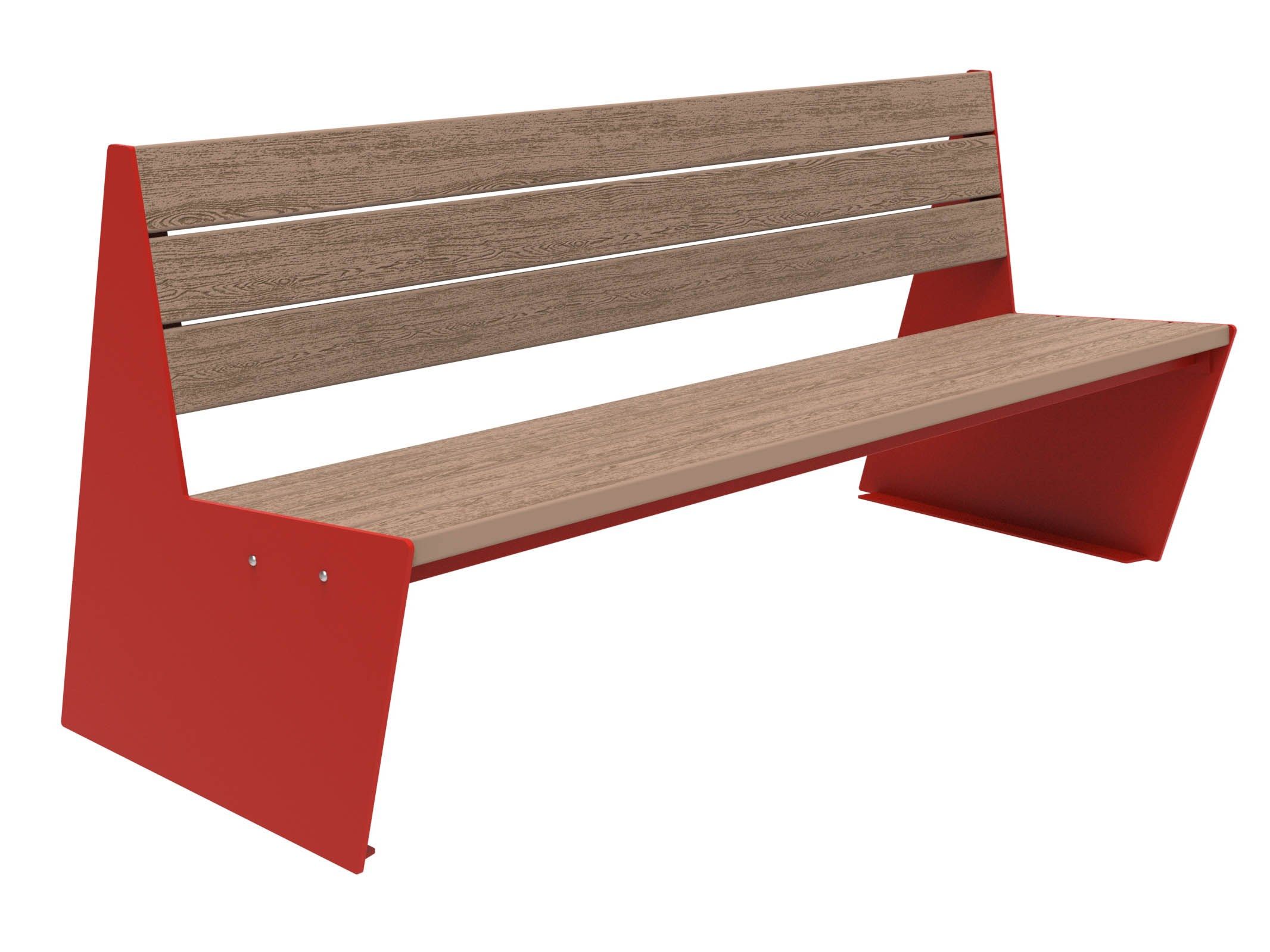 Скамья WPC со спинкой Lazzari Sharp ARCH-00095832 - Вид №24