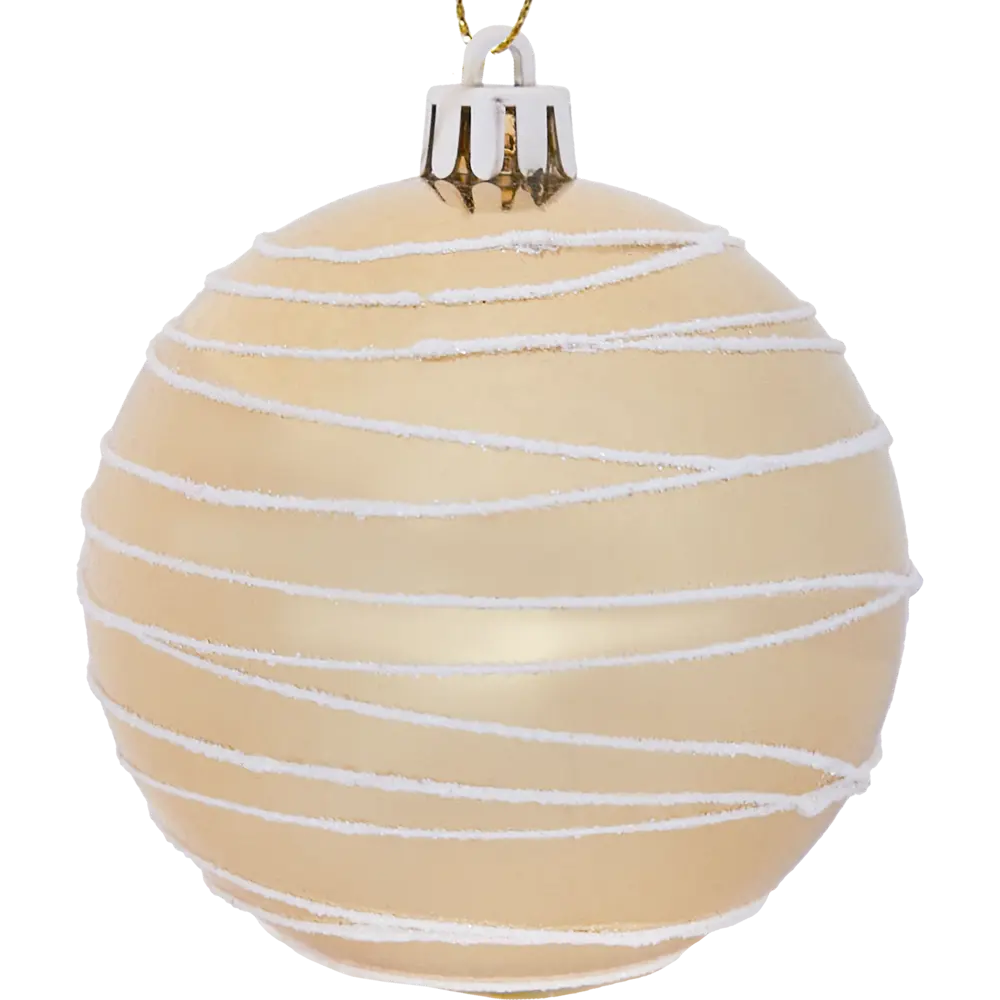 87036414 Елочное украшение Шар с узором Christmas ø7.8 см цвет золотой STLM-0950418 Santreyd  - Вид №1