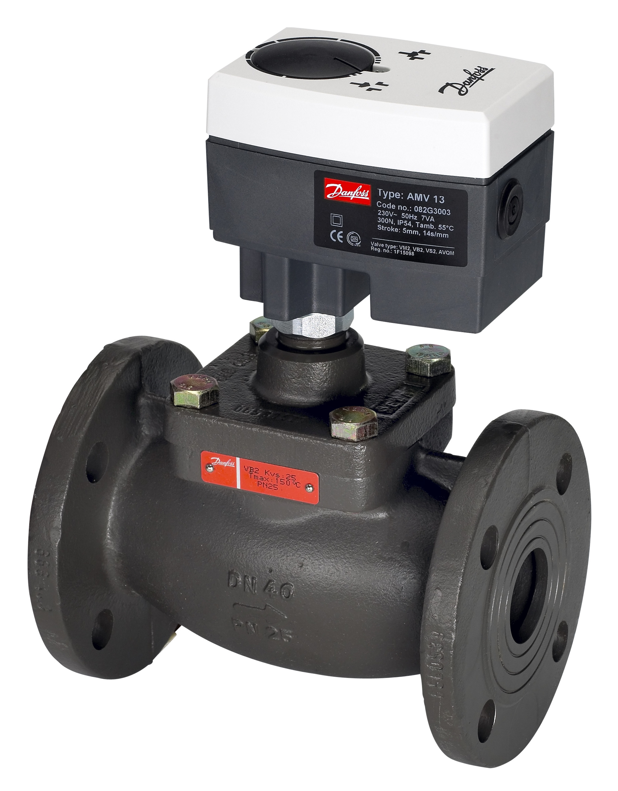 Danfoss Редукторные электроприводы с трехпозиционным управлением Электропривод импульсный AMV 35 230В 082G3021  - Вид №26