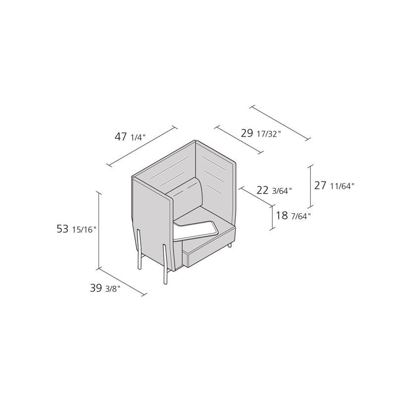 Ткань акустическое кресло для контракта Alias Eleven High ARCH-00040019 - Вид №3