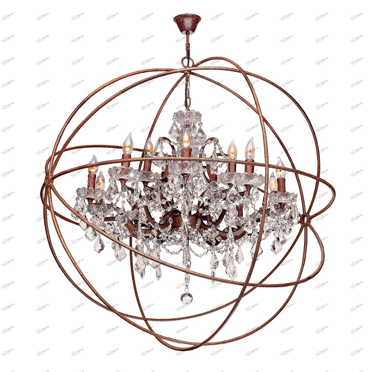 Подвесная люстра Loft IT Loft1897/15 коричневая LOFT IT ДИЗАЙНЕРСКИЕ, LOFT1897, ШАР 076681 Коричневый 