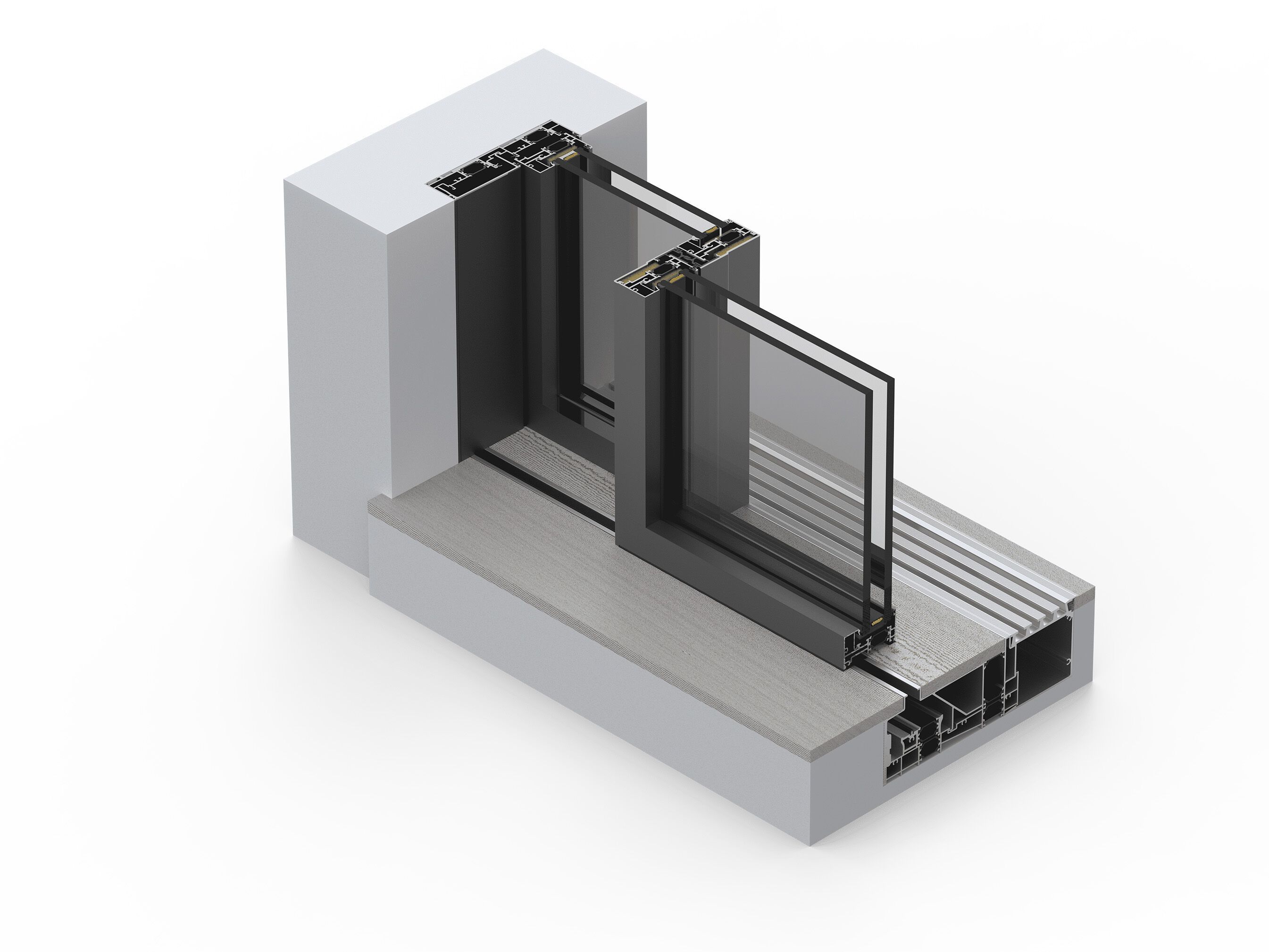 Алюминиевая раздвижная дверь-окно NURITH резюме ARCH-00108728 - Вид №7