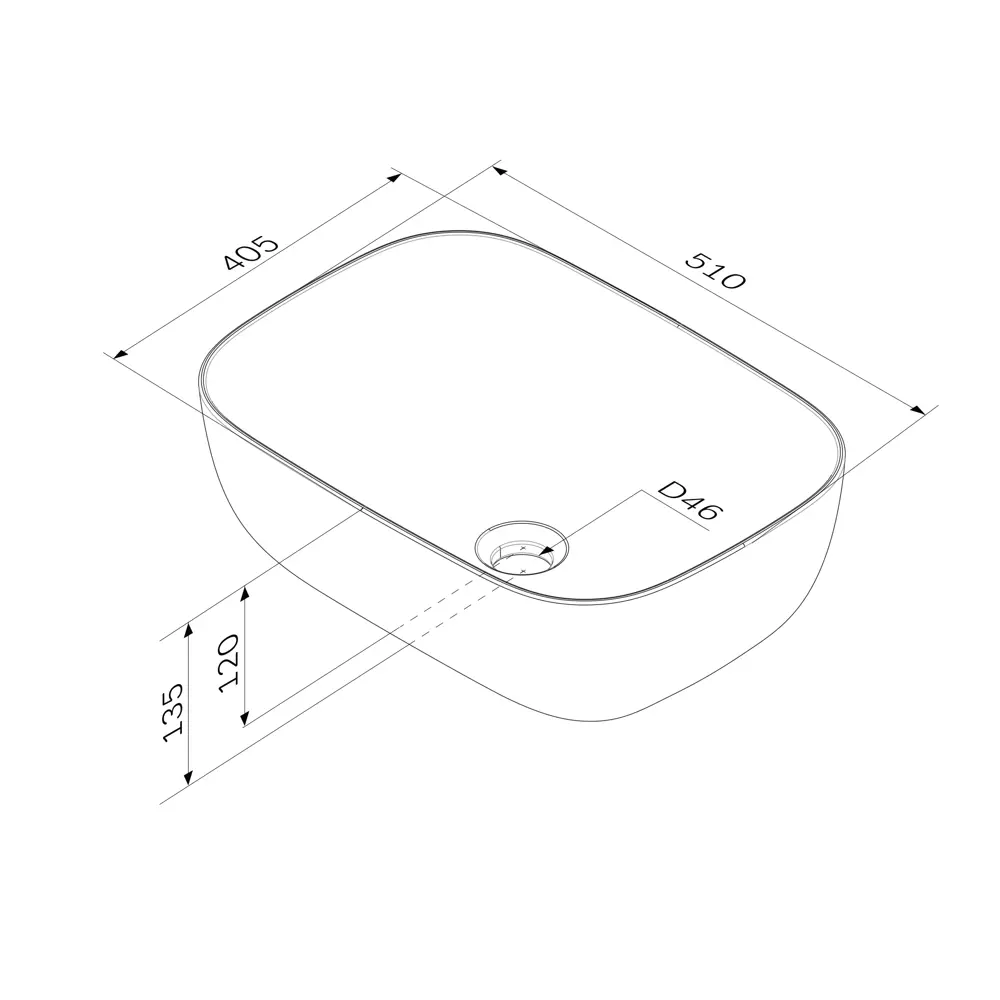 AM.PM Struktura — накладная раковина 51 см в сером цвете 89005244 STLM-0990868 - Вид №7