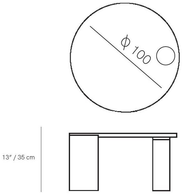 Mambo Unlimited Ideas Низкий круглый мраморный журнальный столик Helene sun-id-1375093 - Вид №4