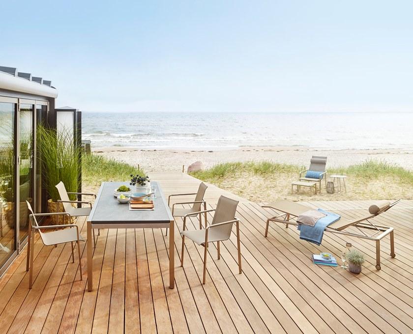 solpuri Выдвижной прямоугольный керамический садовый стол Classic stainless steel sun-id-1460646 - Вид №2