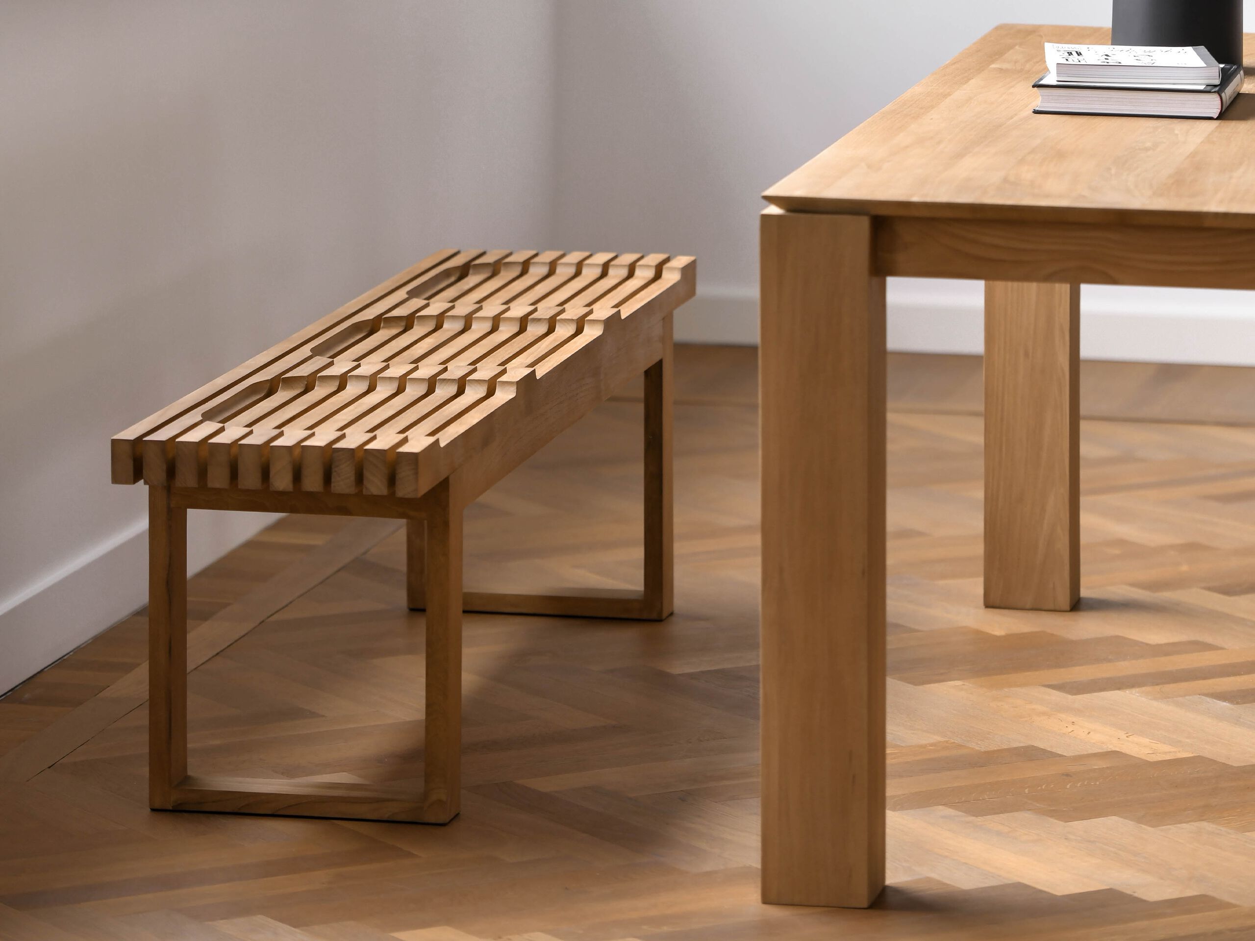 3-местная скамейка из массива дерева Air Division раковина ARCH-00096897 - Вид №3