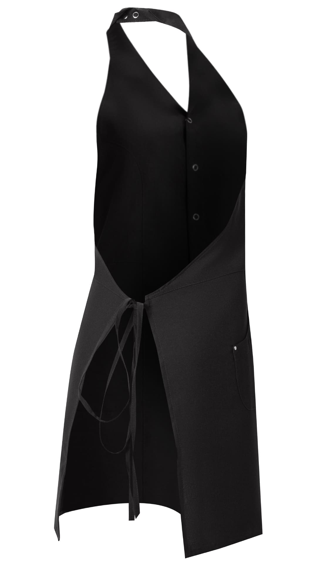 60720 Фартук с воротничком black (черный) DAKOTA  Одежда для горничных и уборщиц  размер  - Вид №1