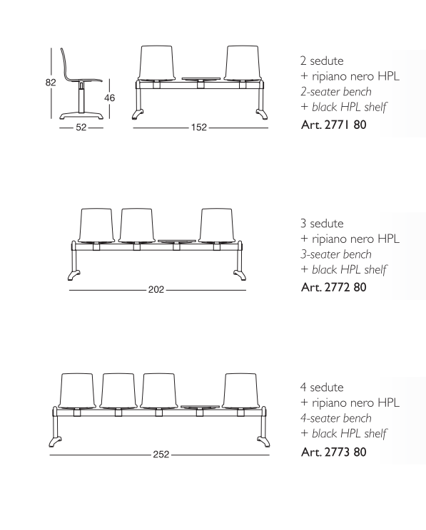 Сиденье на перекладине из инженерного пластика S-CAB Алиса ARCH-00029962 - Вид №2