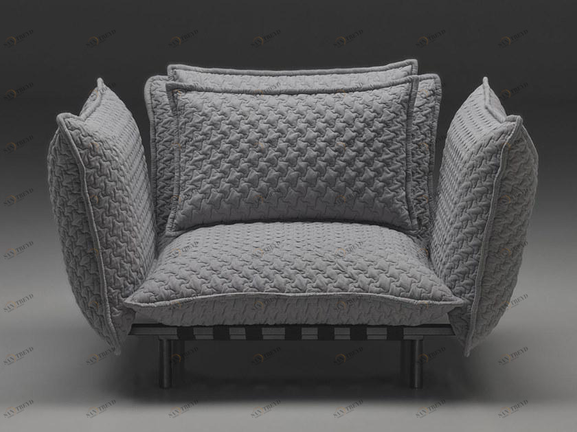 mminterier Кресло из ткани со съемным чехлом с подлокотниками Soft sun-id-1399622