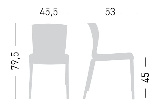 Штабелируемый стул из инженерного пластика GABER Spyker ARCH-00104647 - Вид №7