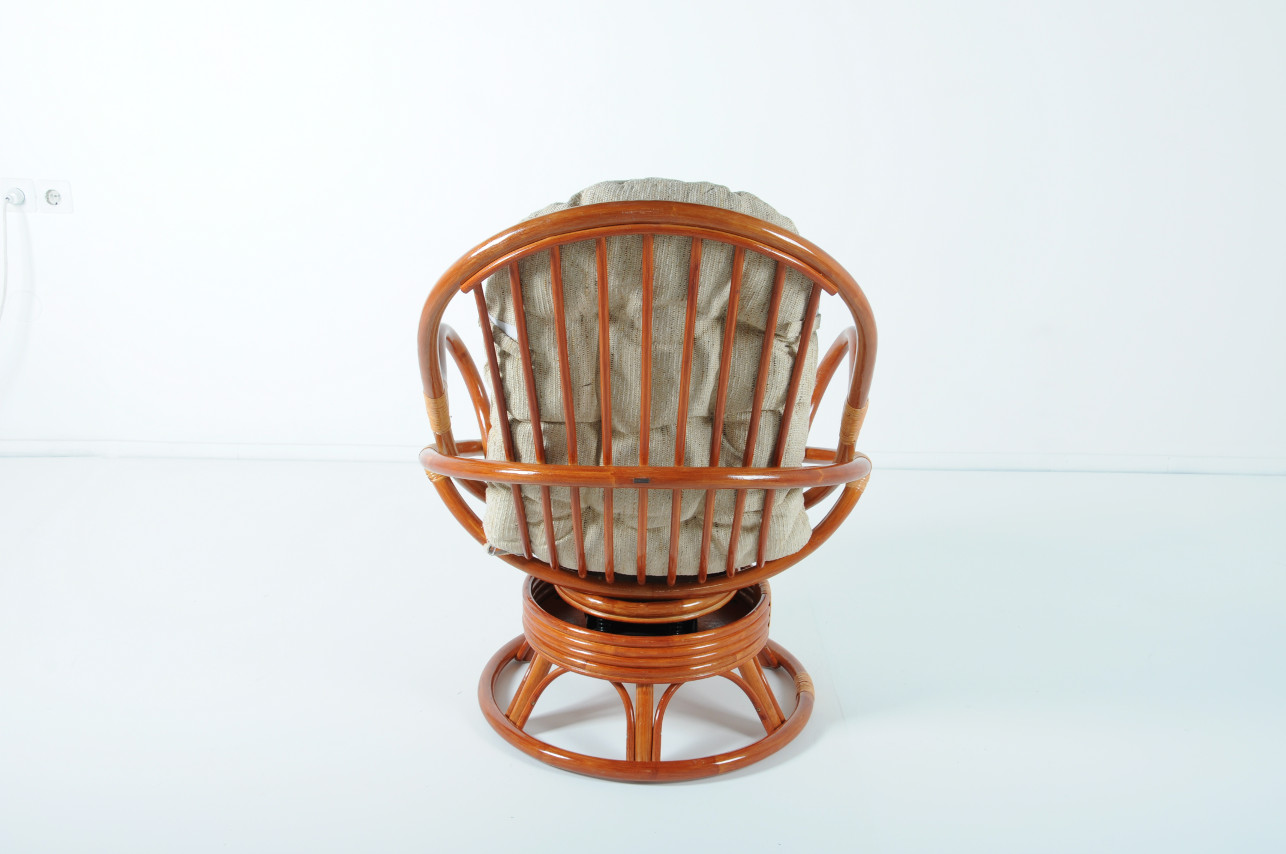 Кресло вращающееся коричневое с подушкой "Коньяк" VINOTTI  00-3885253 Коричневый  - Вид №2