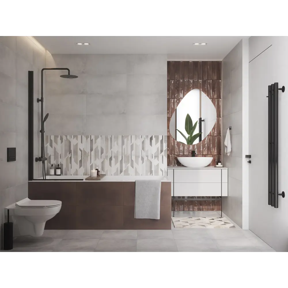 Настенная плитка KREAFORTA Cascada 29.8x59.8 1.425м цвет матовая коричневый 89440751 STLM-2101489 - Вид №6