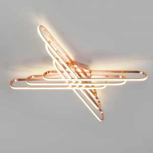 Потолочный светодиодный светильник Eurosvet Staple 90133/6 розовое золото EUROSVET STAPLE 277005 Золото;розовый