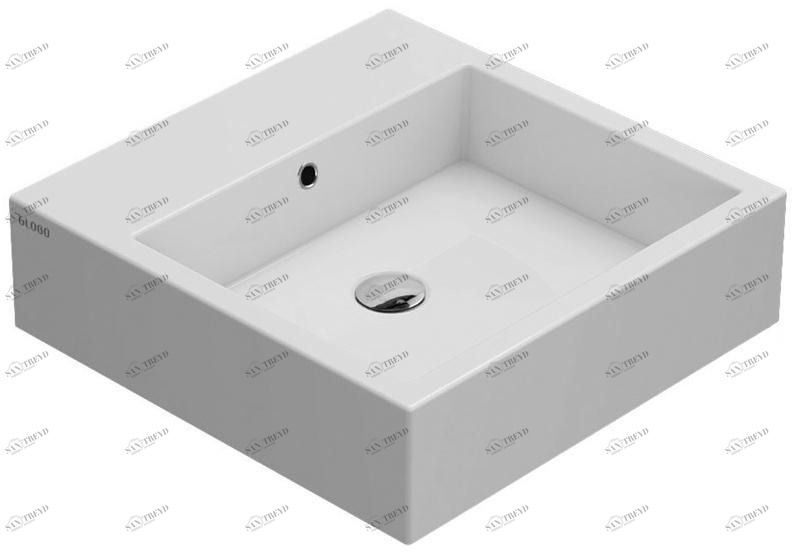 Scq50.bi Подвесная раковина настенная овальная Ceramica Globo STONE белая