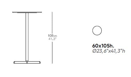Высокий круглый стол Bivaq сидеть ARCH-00050637 - Вид №4