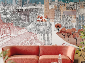 Обои с перспективной тематикой trompe l'Oeil, экологически чистые