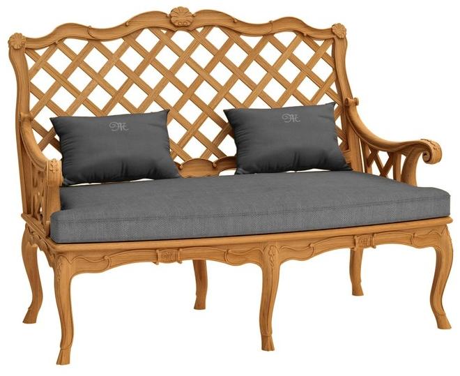 ASTELLO 2-местный диван из тикового дерева Fleur de lys sun-id-1477444 - Вид №2