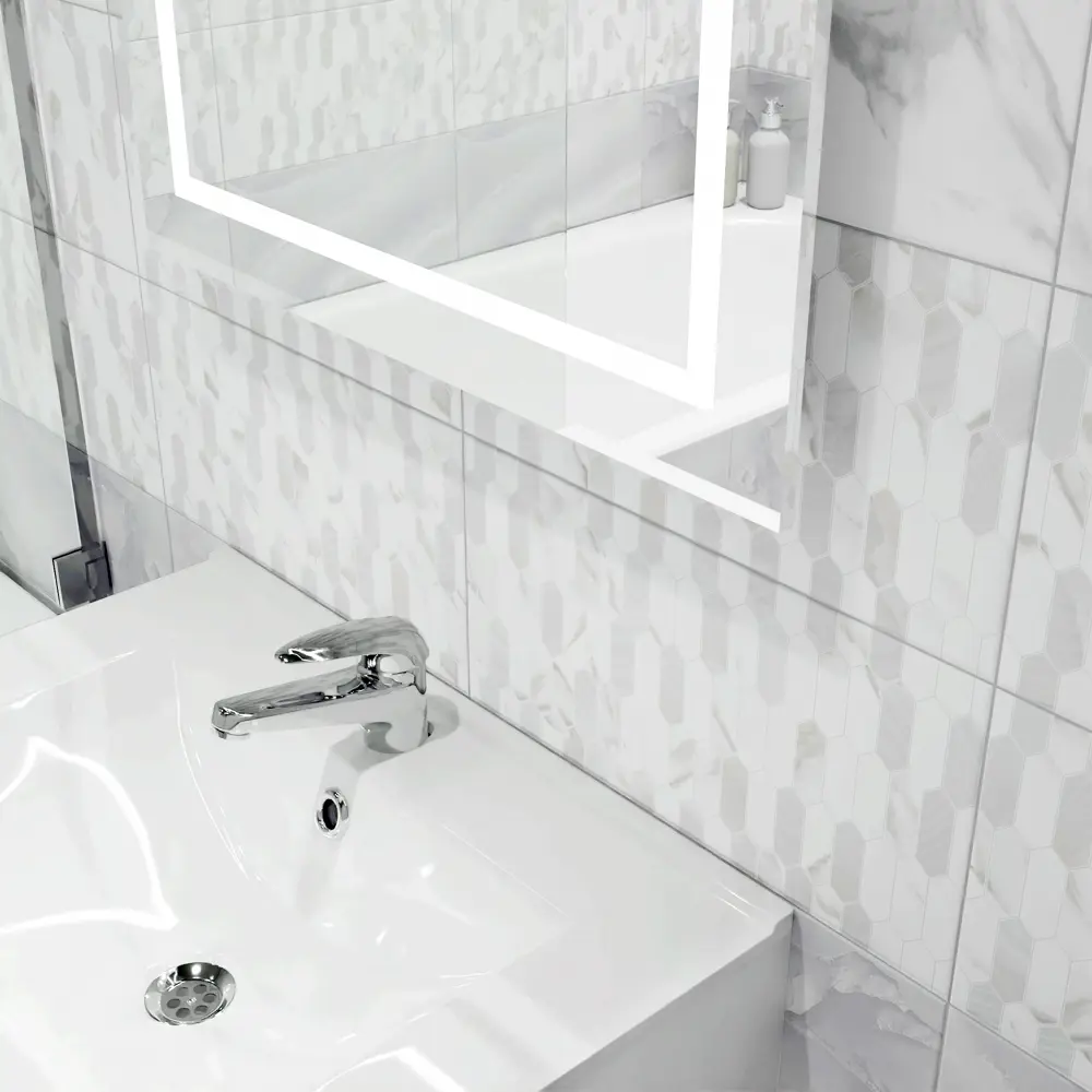Настенная плитка KREAFORTA Mersey Hexo 20x40 см 1.62 м² матовая цвет серый 89413652 STLM-2145526