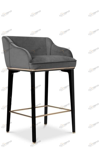 LUXXU Высокий табурет с обивкой из бархата Saboteur sun-id-1395279