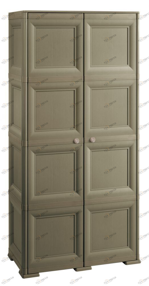 Шкаф бельевой двухстворчатый пластиковый серый 164 см Omnimodus TONTARELLI ДЛЯ ЖИЗНИ 012100 Серый 