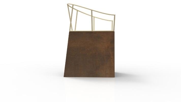 TrackDesign Стул Corten ™ с открытой спинкой  Isp04073  - Вид №4