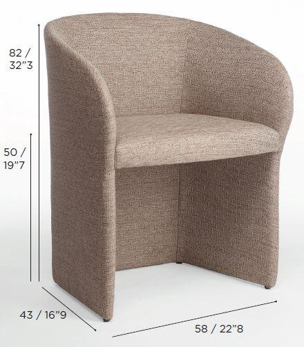 Wildspirit Клубное кресло из ткани с подлокотниками Play sun-id-1367794 - Вид №5