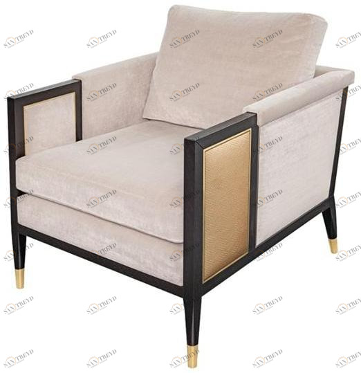 FRATO Бархатное кресло с подлокотниками  Fup010028abc 