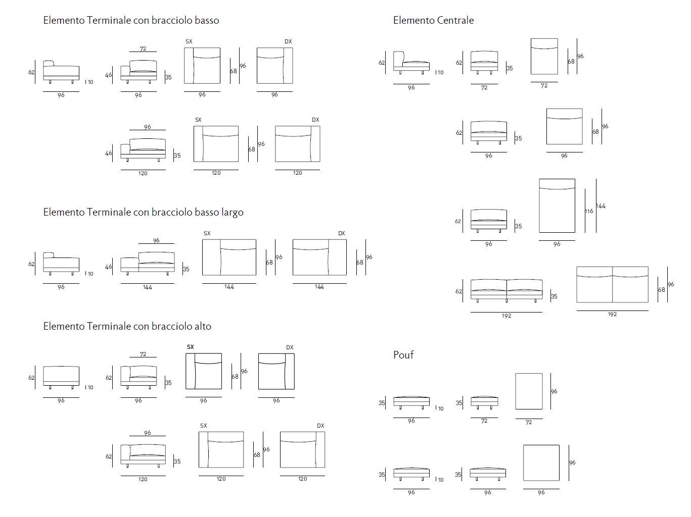 Модульный кожаный двухсторонний диван Living Divani Lorentz ARCH-00066158 - Вид №5