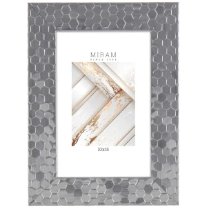 Фоторамка Мирам 10×15 см серебристая пластиковая для интерьера 89422779