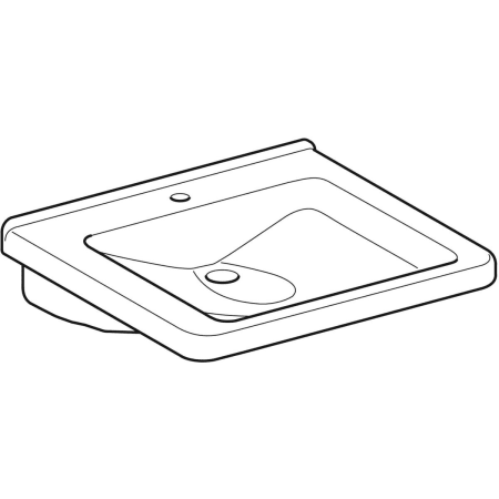 128662000 Раковина Geberit Renova Comfort Square, безбарьерная Geberit  - Вид №15