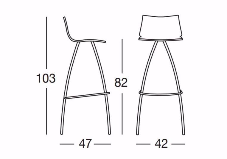 SCAB DESIGN Высокий табурет из полипропилена Day sun-id-1345674 - Вид №1