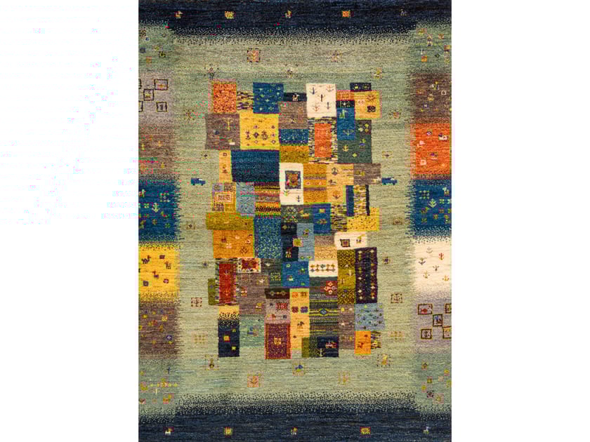 Прямоугольный шерстяной клетчатый ковер Zollanvari Gabbehs Geometric ARCH-00011319