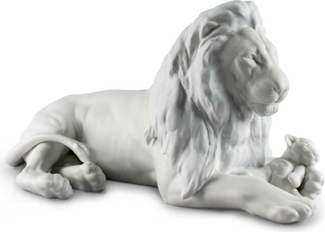 10672316 LLADRO Фигурка Lladro Лев с львенком 44x21см, фарфор Фарфор Lladró 