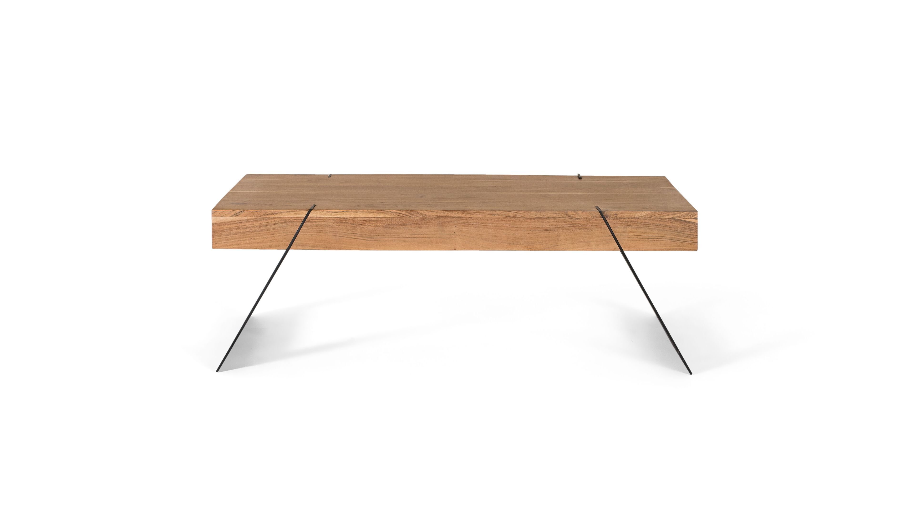 Низкий прямоугольный журнальный столик из акации Giner y Colomer 1647 ARCH-00045519