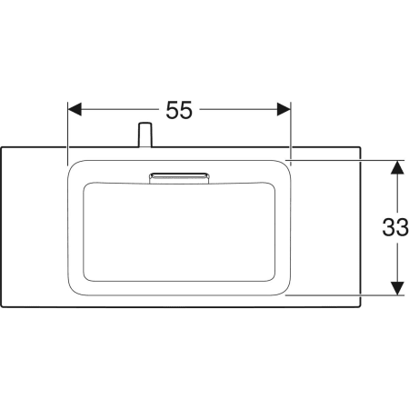 500.395.01.1 Встраиваемая раковина Geberit ONE горизонтальный выпуск, с укороченным вылетом Geberit  - Вид №2