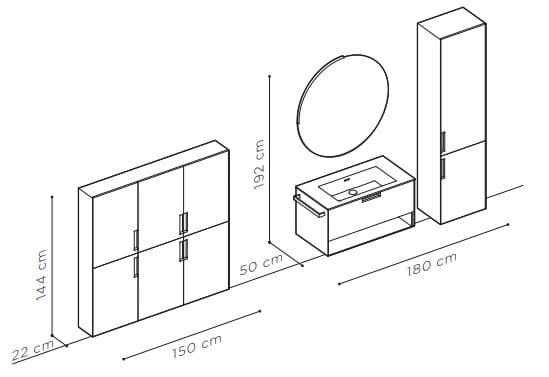 Термо текстурированный подвесной умывальник ARBLU Dress System ARCH-00007626 - Вид №7