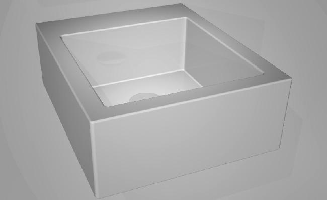 SQULAV25 Подвесная раковина настенная GSG CERAMIC SQUARE - Вид №1