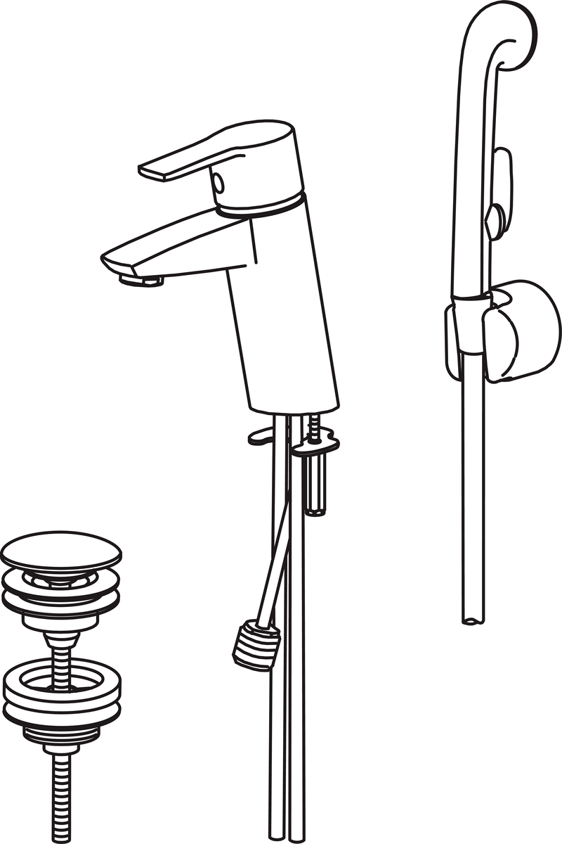 Oras 2808 Смеситель для умывальника 2808 Cubista Хром  - Вид №2