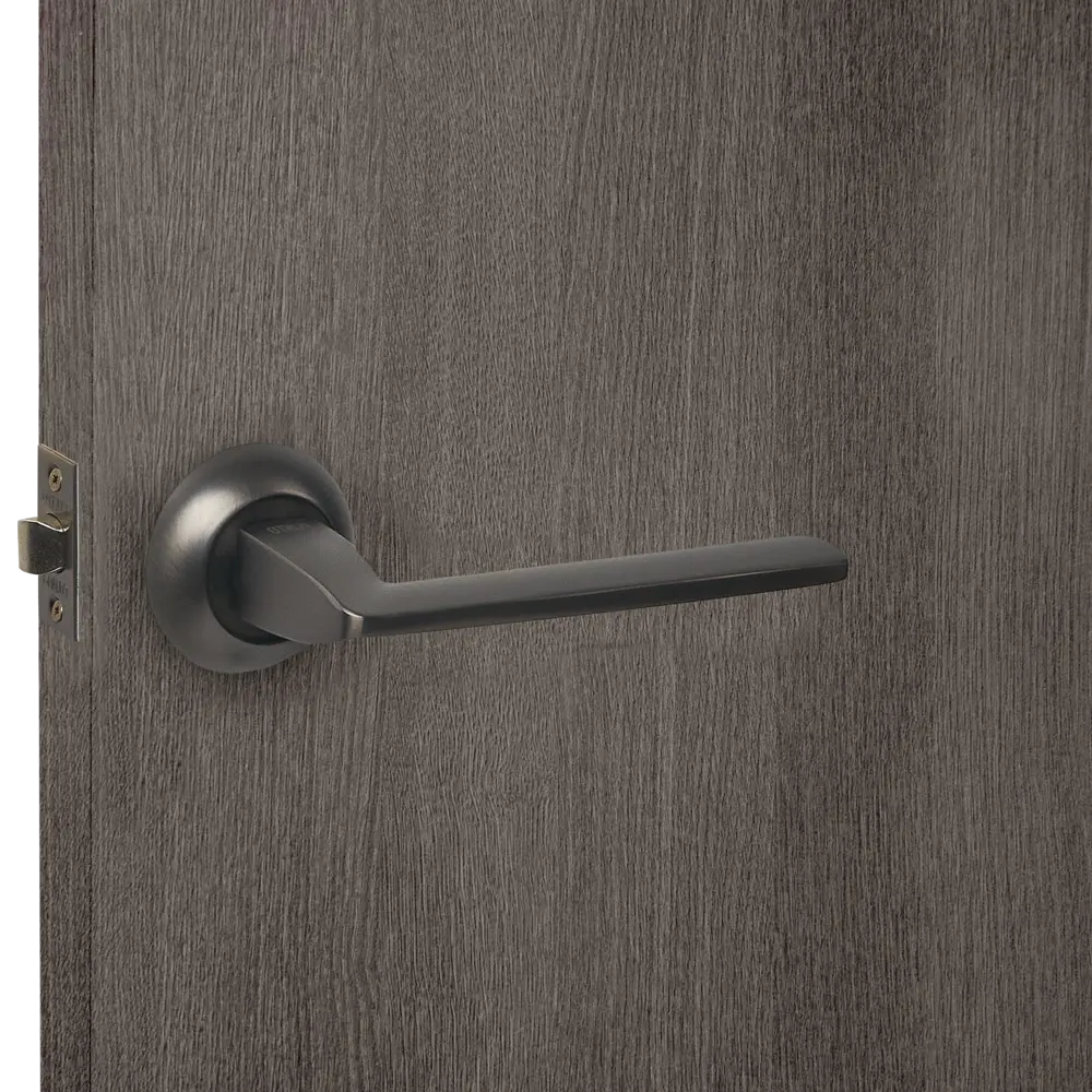 Дверные ручки Punto Spline без запирания комплект цвет графит STLM-2074432 - Вид №6