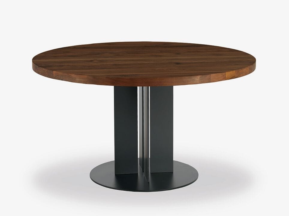 Круглый стол из массива дерева с железной основой Riva 1920 природа ARCH-00063172