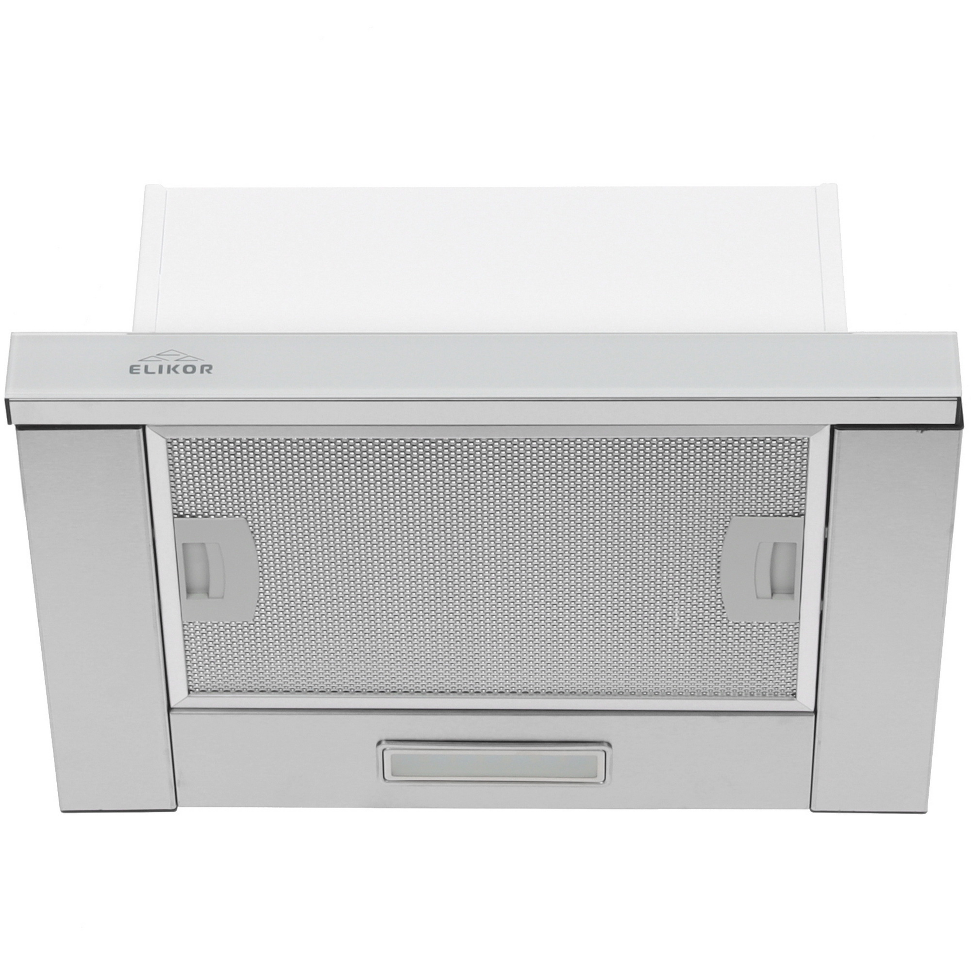 1184239 Вытяжка телескопическая ELIKOR Интегра Glass 45Н-400-В2Д серебристый/белый STDN-0122611 - Вид №1