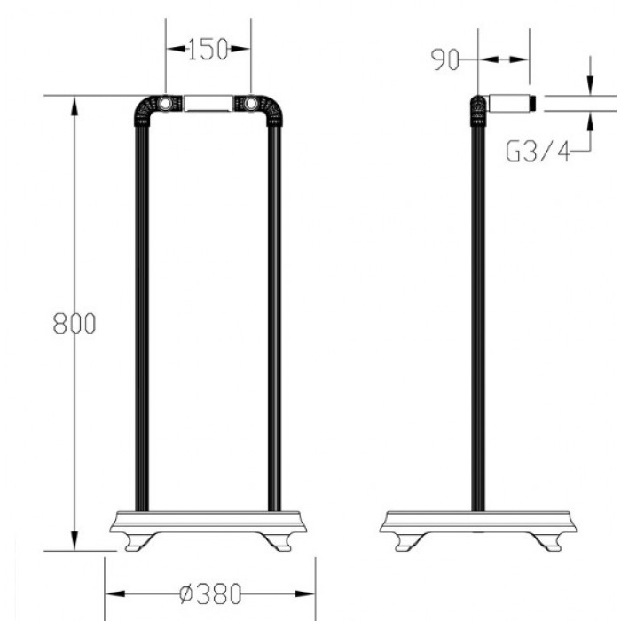 Zorg AZR 100 NS BR напольная система Смеситель для кухни Zorg  - Вид №2