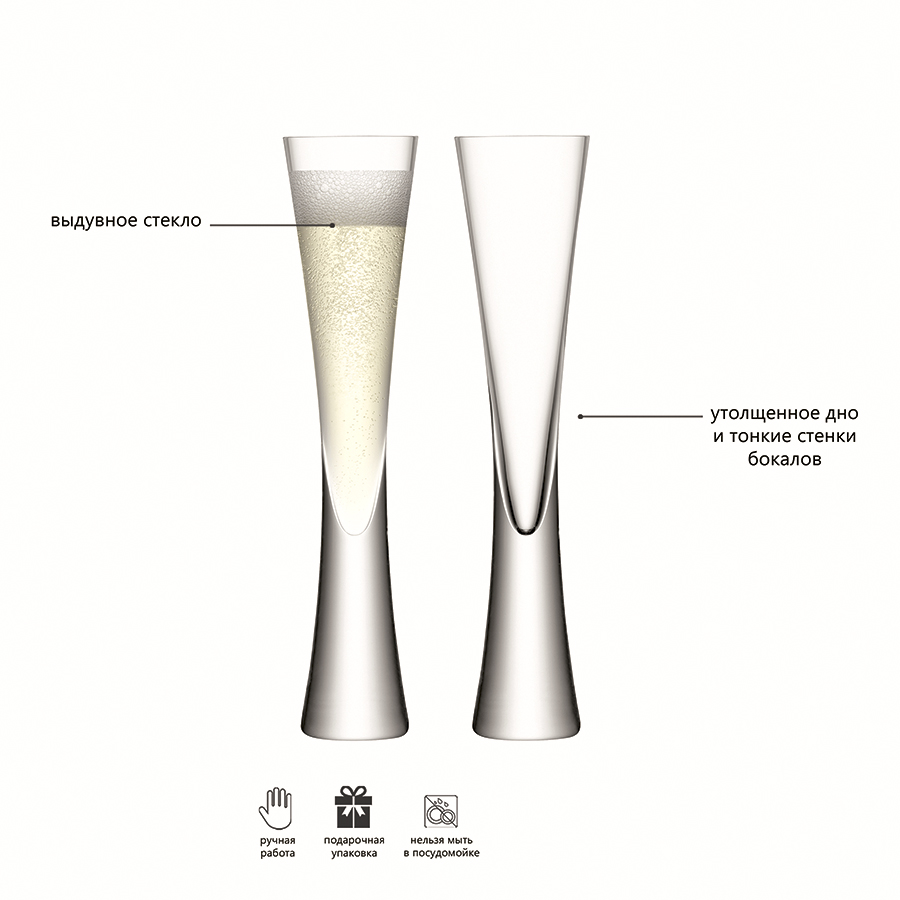 G474-04-985 Набор бокалов для шампанского moya, 170 мл, 2 шт. LSA International  - Вид №1