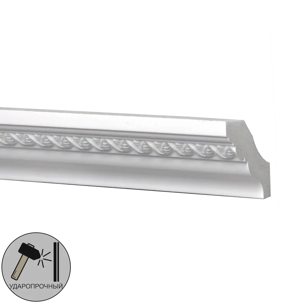 Плинтус потолочный полиуретан Decomaster 95348 белый 35х49х2000 мм STLM-2000012